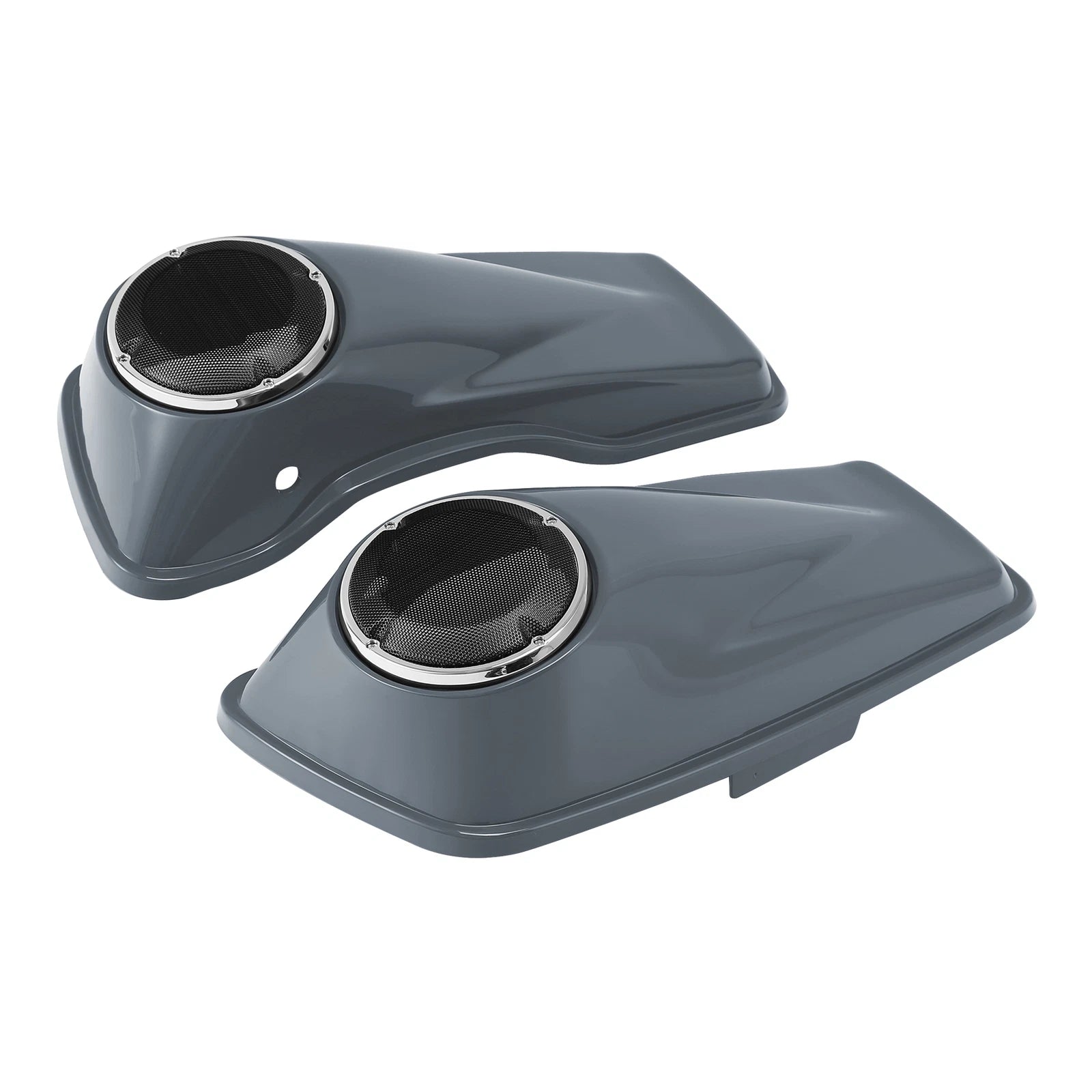 6.5" Speaker Hard Saddlebags Lids for Harley Road Glide (2014–2024) Gunship Gray