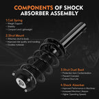 Front Pair Complete Struts & Shocks for Volkswagen Tiguan (2009-2017)