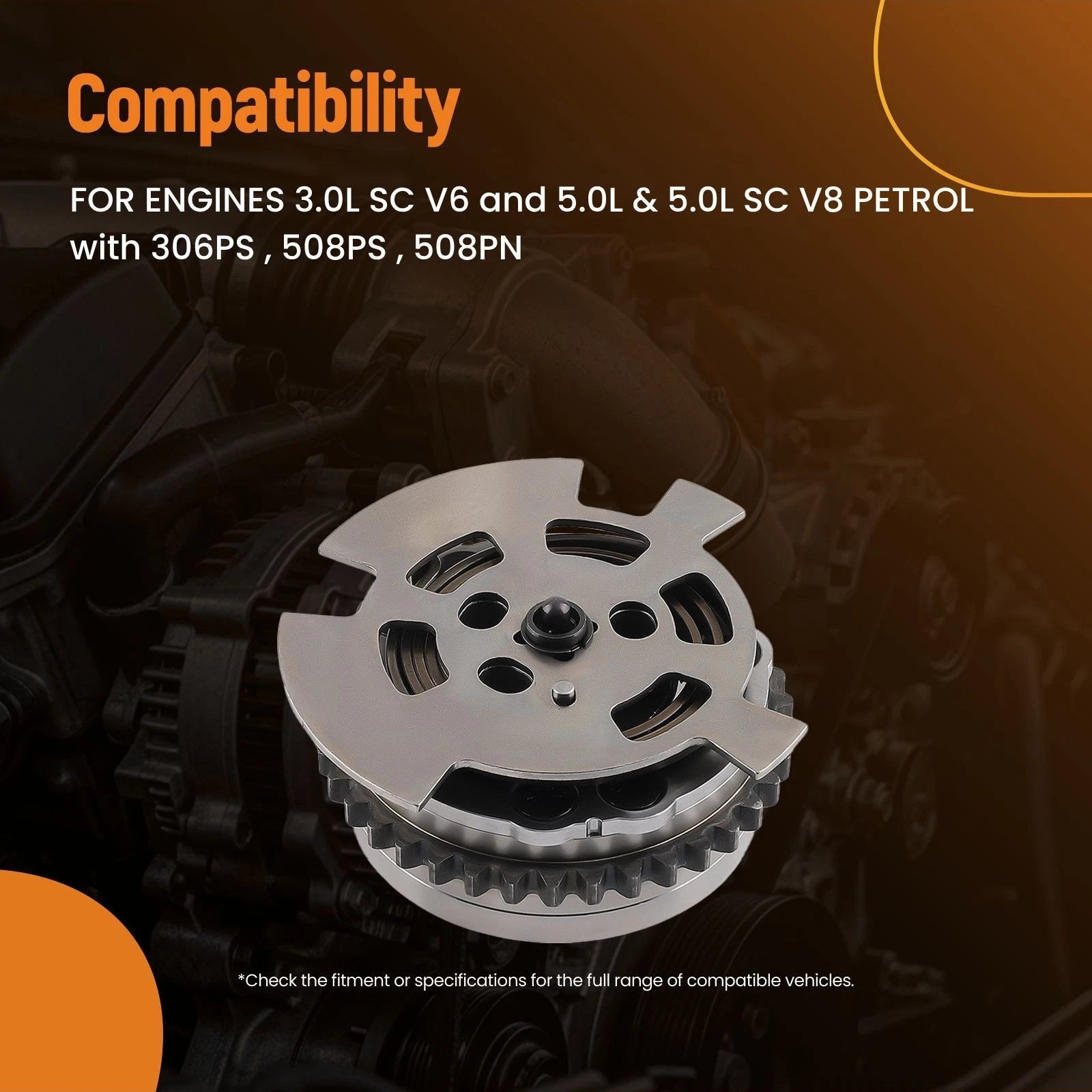 Camshaft Sprocket for Jaguar Land Rover Discovery Range Rover Sport XE XF (2015–2020)