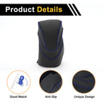 1 Pc Gear Shift Knob Cover for Honda Accord (2013–2017) Black Blue Faux Leather