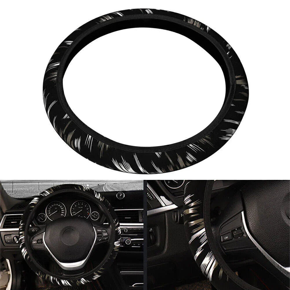 Steering Wheel Cover 37-38CM PU Leather Good Grip for Car