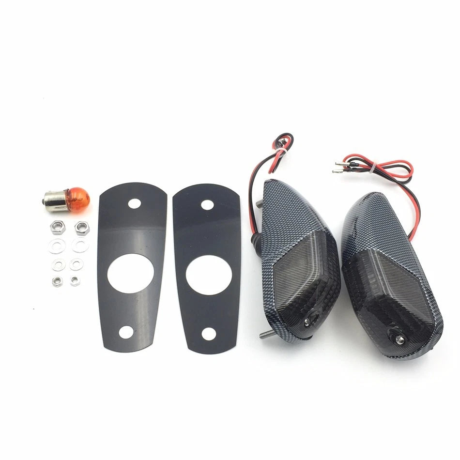 Carbon Smoke Flash Turn Signals for Kawasaki ZX14, ZX14R, ZZR1400 (2006–2009)
