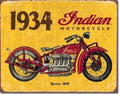 Vintage Replica Tin Metal Sign for Indian Motorcycle (1929–1934)