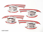 Chrome Door Handle Cover Insert Bowl Trim for Nissan Almera (2020-2023)