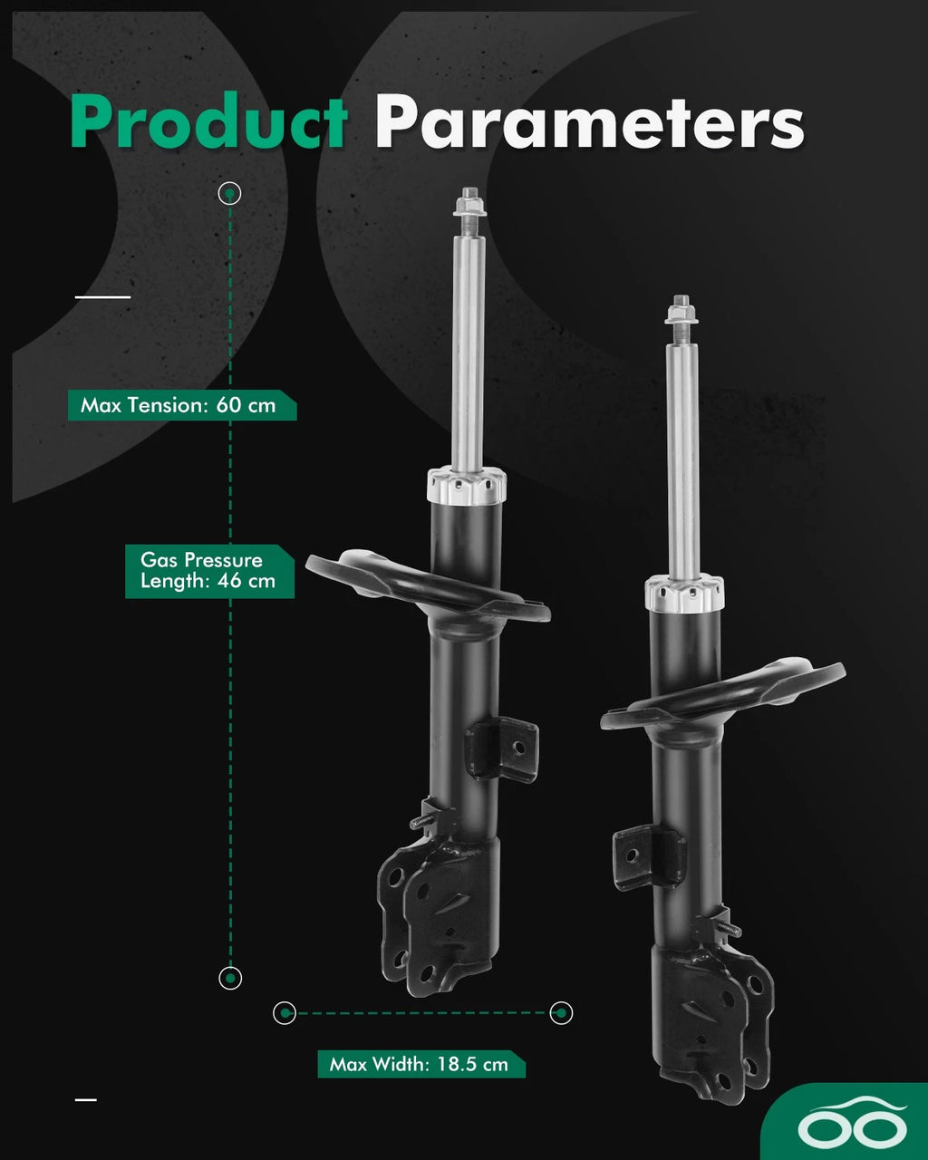 Front Pair Shocks & Struts for Mitsubishi Outlander (2007–2011)