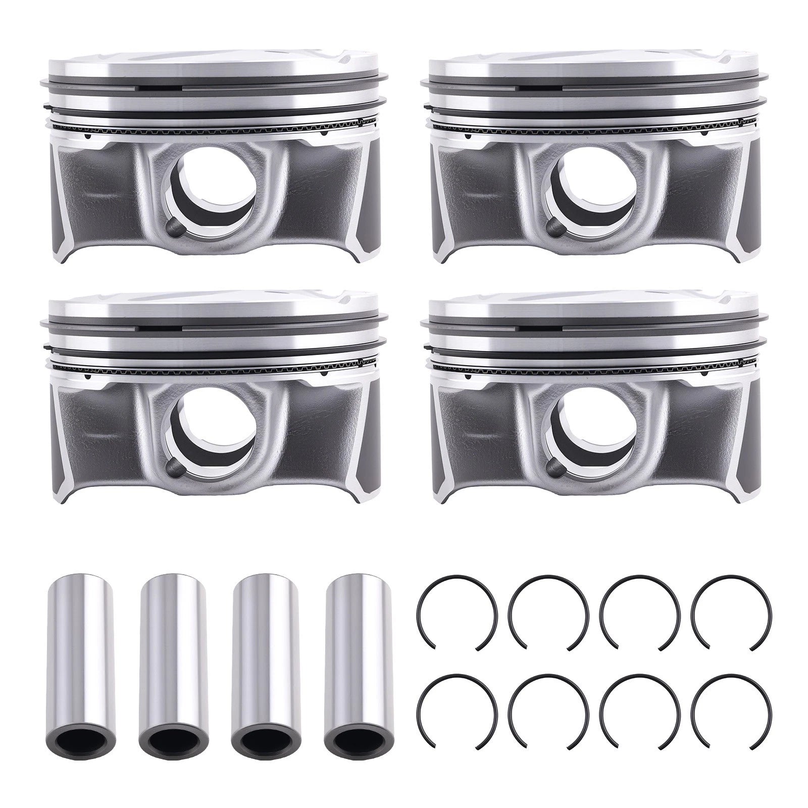 4X Engine Piston EJ7Z6108E Fits For 15-19 Ford Focus Mustang Lincoln MKC 2.3L US