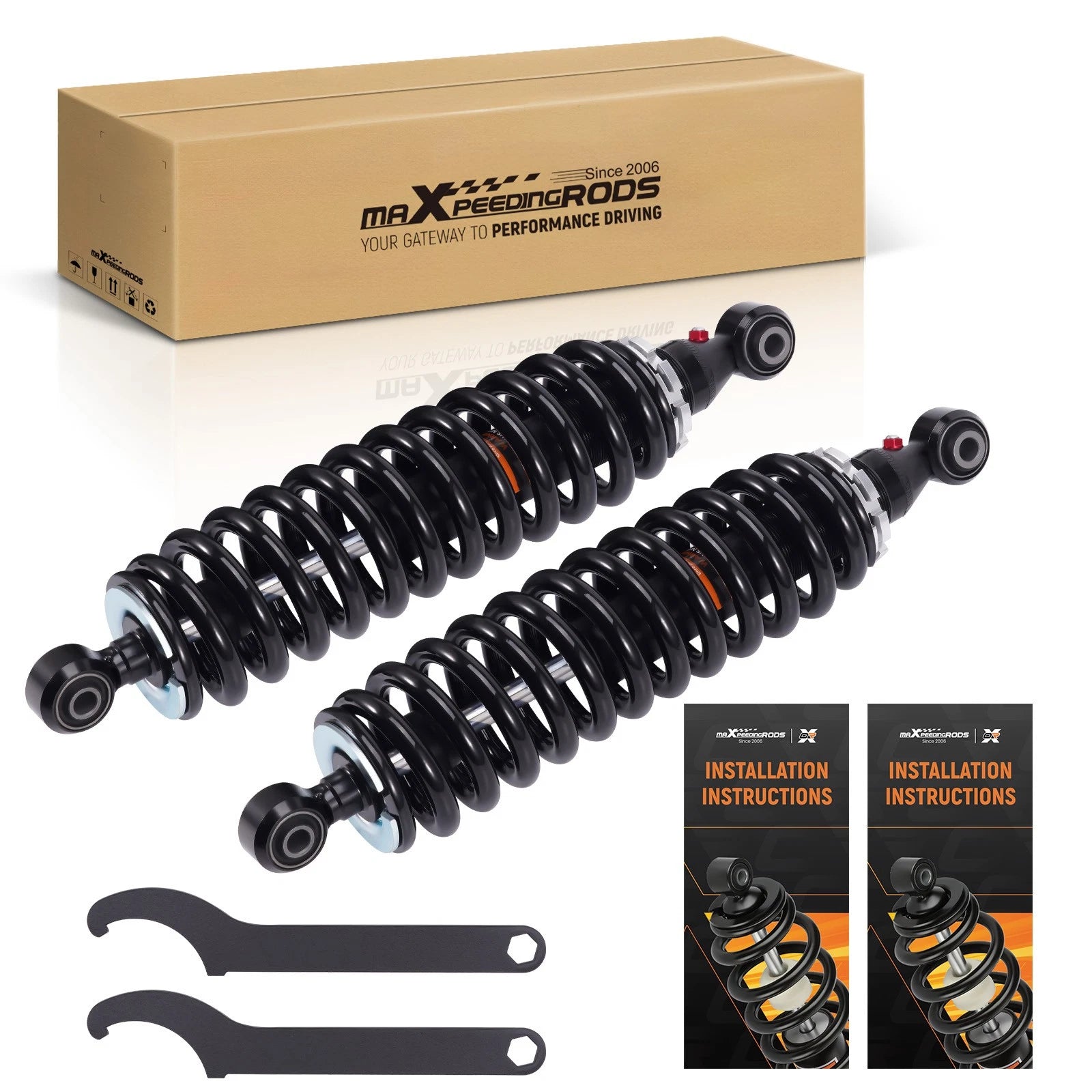 Pair Rear Shock Strut Absorber for Kawasaki Mule PRO-FX BR (2017–2022) 45014-0537