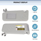 Left Driver Side Sun Visor for Toyota RAV4 (2006–2009) Gray Color