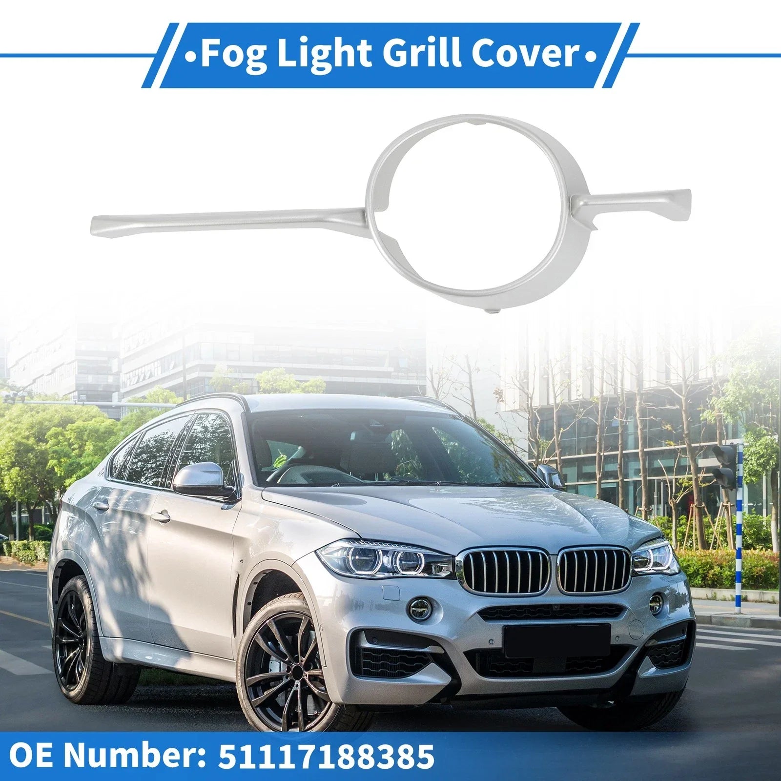 1 x Front Left Fog Light Grill for BMW X6 (2008 - 2014)