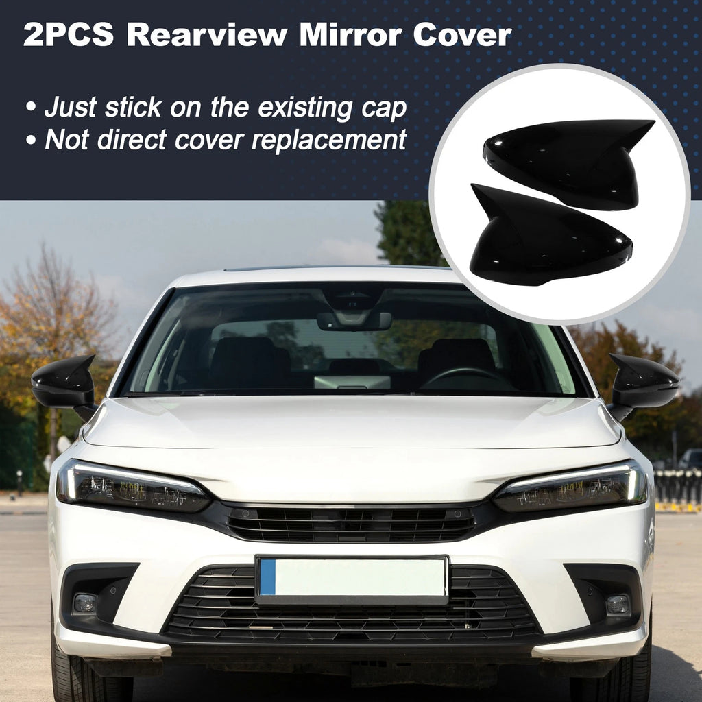2X Left Right Side Ox Horn Wing Mirror Cover for Honda Civic (2022–2025)