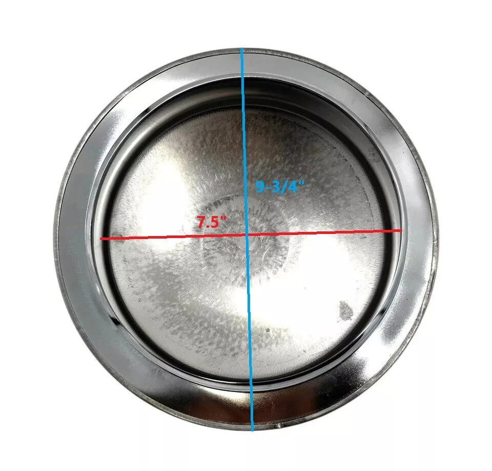 Stainless Steel Hubcaps Pair for 7.5 Inch Wheel Opening Ford 1947–1948