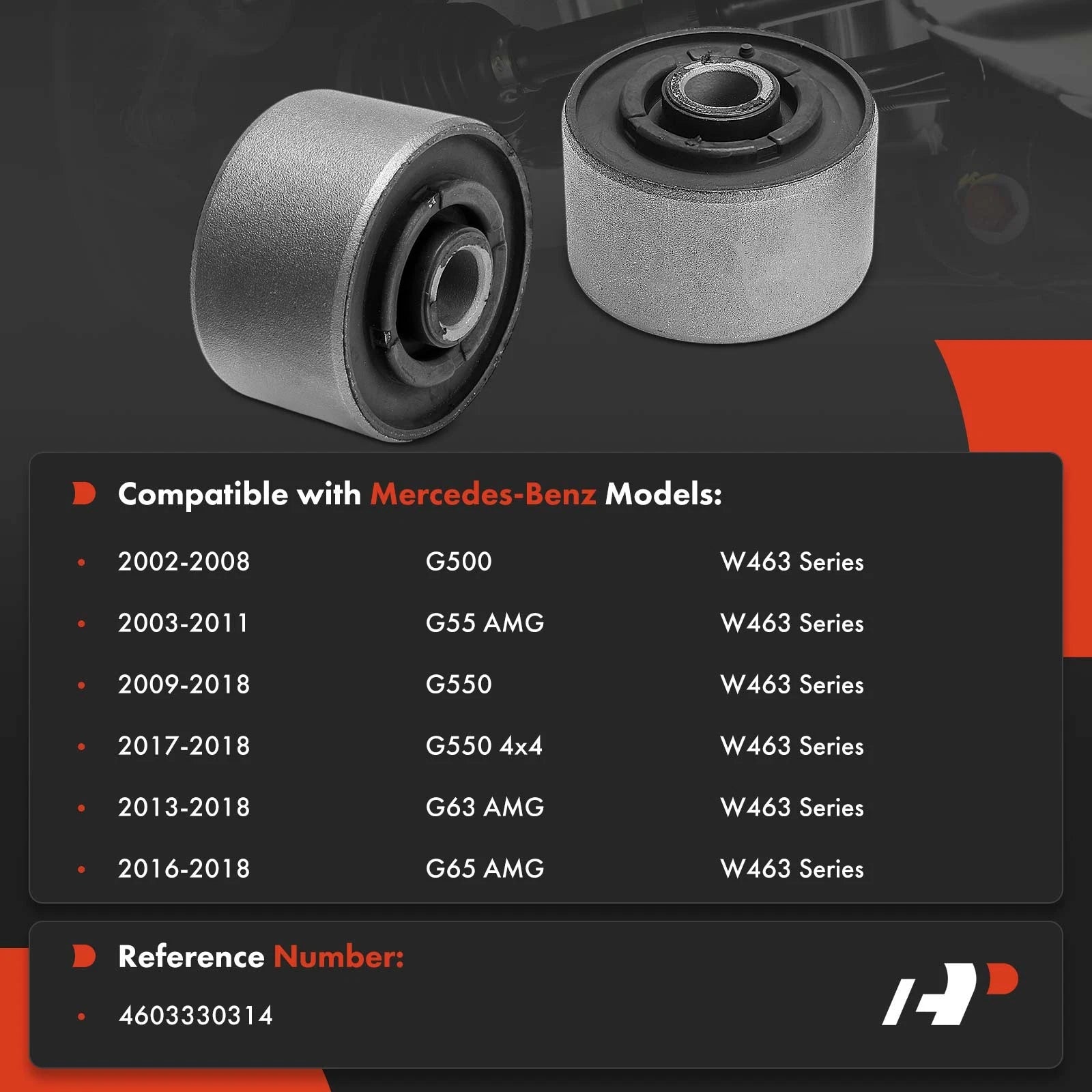 2X Front Lower Bushing for Mercedes-Benz G63 AMG (2013-2018)