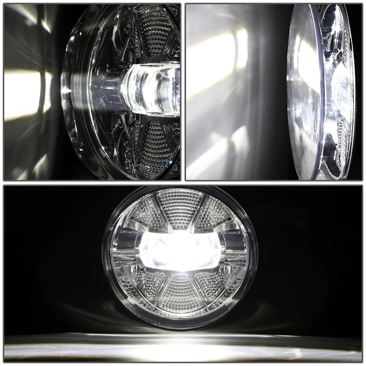 Chrome Housing LED Fog Lights for GMC Sierra 1500 2500HD 3500HD (2007–2014)
