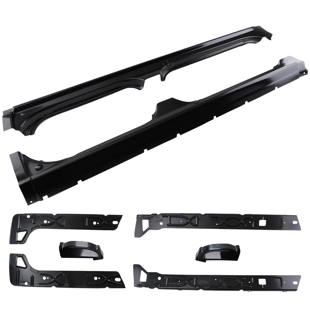 8PC Steel Rocker Panel Kit for Chevy Silverado 1500 2500 3500 (1999–2006)