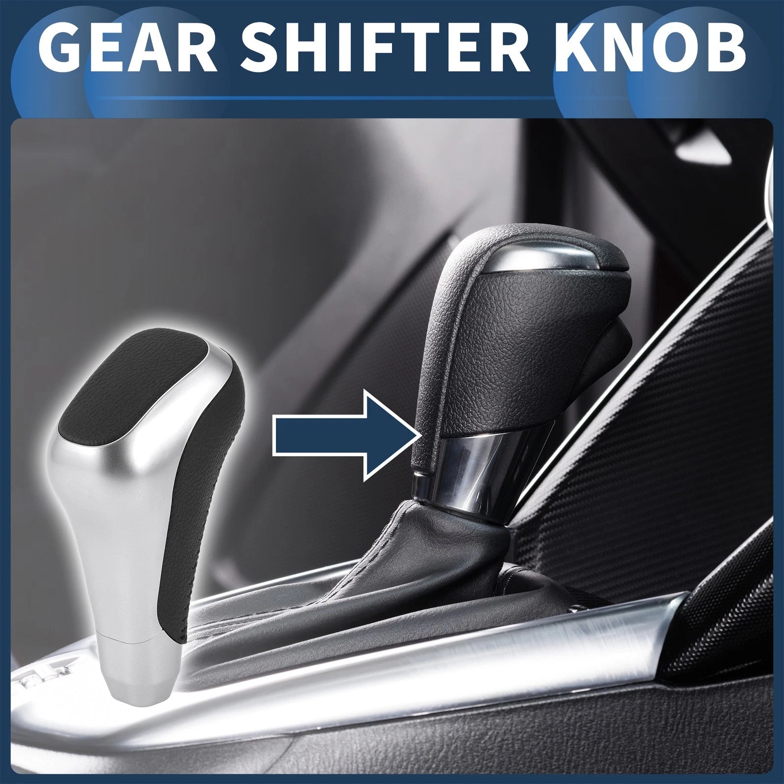 Automatic Gear Shifter Knob for Toyota 4Runner (2012–2021) Plastic Silver Tone