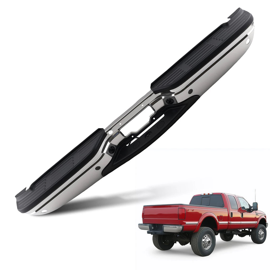Heavy Duty Rear Bumper for Ford F-250 F-350 Super Duty (1999–2007) FO1101141 Chrome