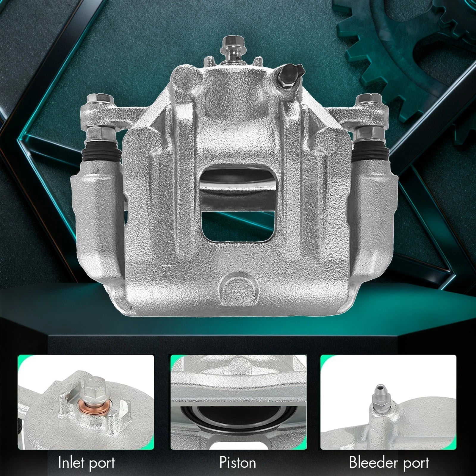 2X Front Brake Caliper with Bracket for Santa Fe (2010–2012) Sorento (2011–2013)