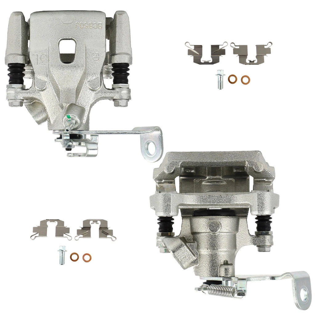 Set of 2 Rear Brake Calipers with Bracket for Mazda CX-5 (2013–2015)