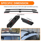 Set of 2 Black Aluminum Powder Coated Roof Rack Side Rails for Honda Odyssey (2018–2025)