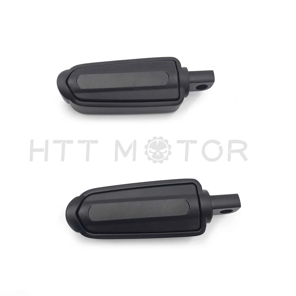 Black Lightning Flash Foot Rest Pegs for Harley Touring Softail Dyna (2014–2023)