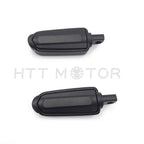 Black Lightning Flash Foot Rest Pegs for Harley Touring Softail Dyna (2014–2023)