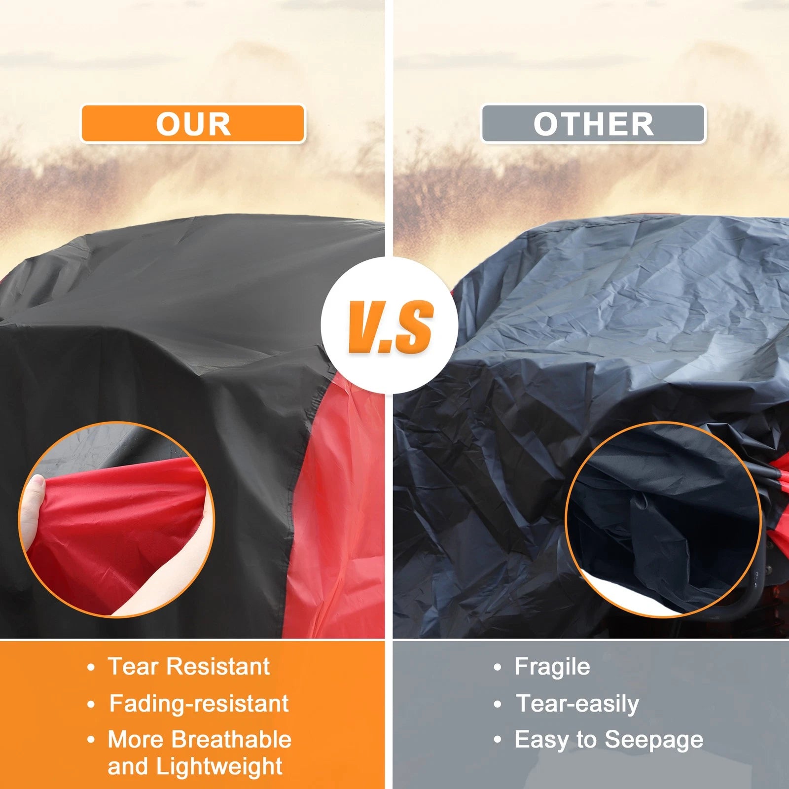 ATV Cover for Can-Am, Polaris, Honda 250-600CC Quad Bike (Fits Various Models)