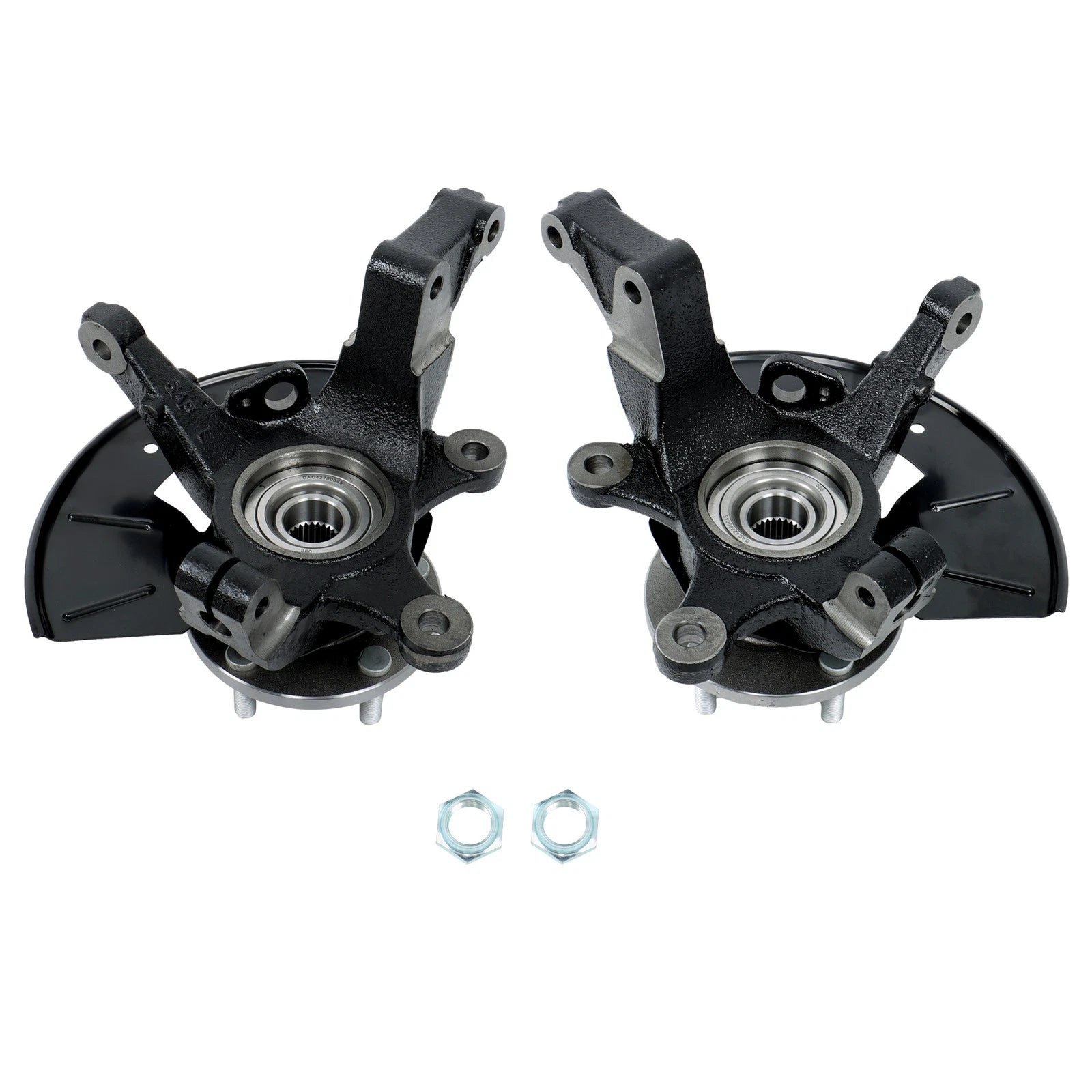 Set of 2 Wheel Bearing Hub Steering Knuckle for Ford Mazda (2001–2004)