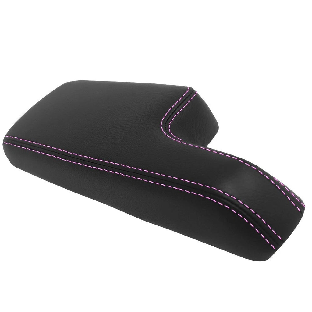 Center Console Armrest Cover for Honda Fit (2015–2019) Pink Stitch