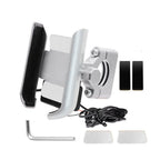 Handlebar Mirror Base Mount for Motorcycle (Universal) - USB Charger