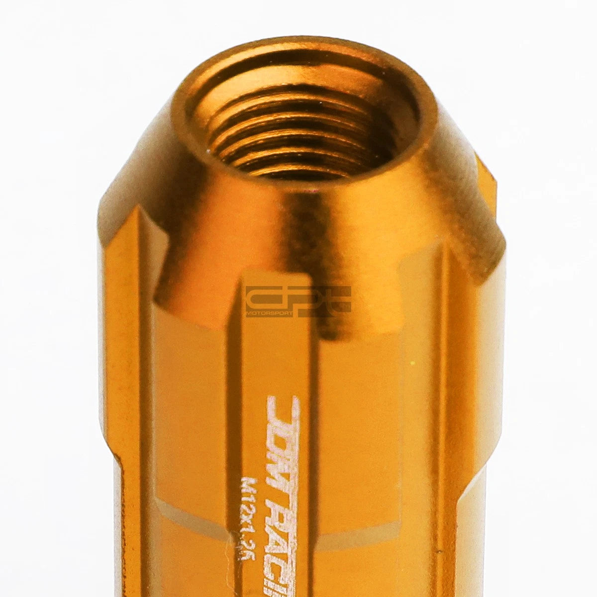 20 PC Open End M12x1.25 50mm Tall Orange Aluminum Lug Nuts for JDM Vehicles