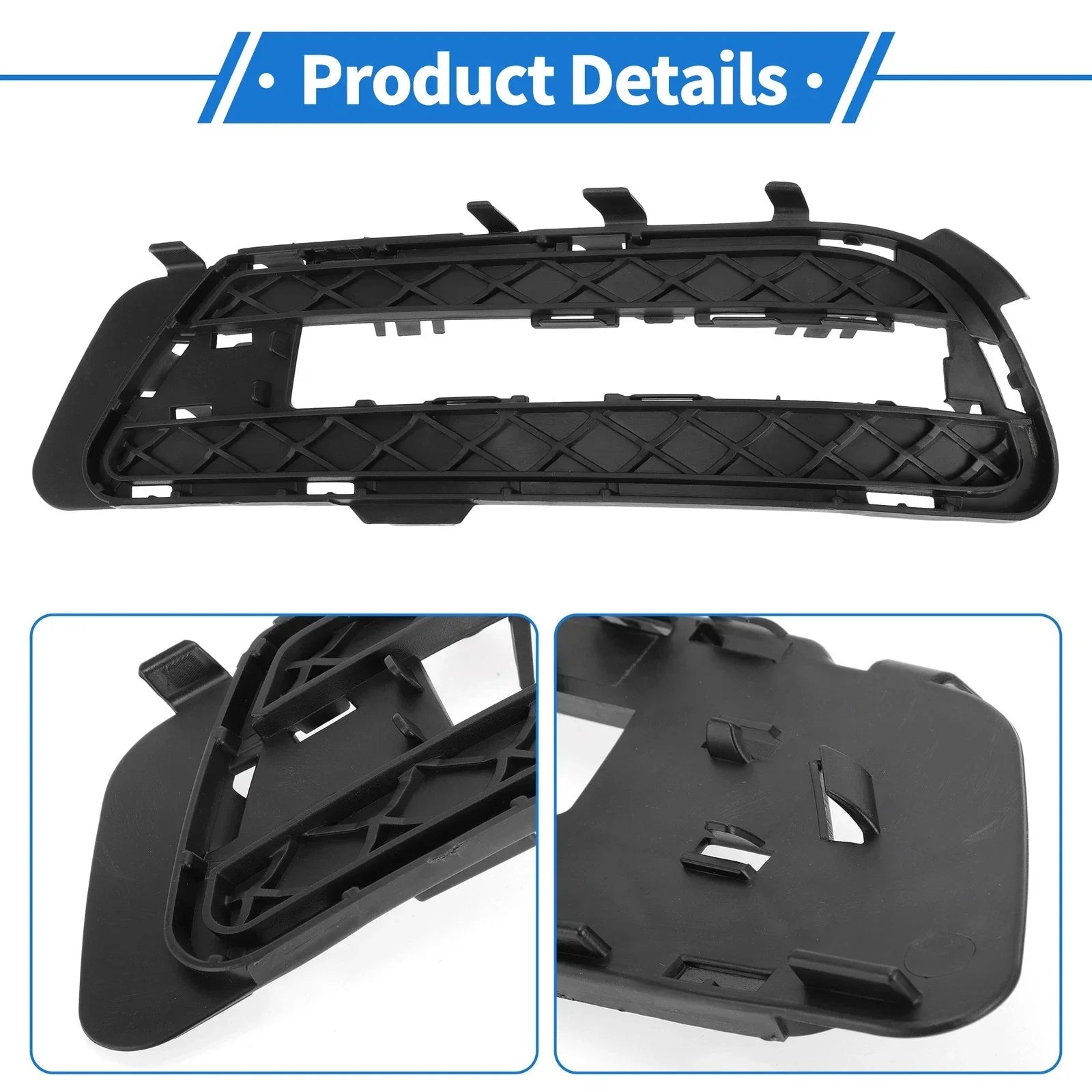 Front Left Fog Light Grill for Mercedes-Benz E350 (2009-2016) Black