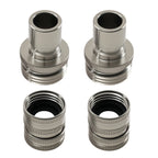 Set of 4 Stainless Steel Pressure Washer Hose Adapters for Garden Hose