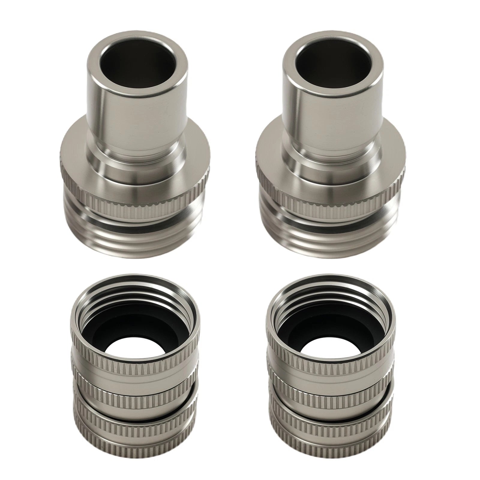 Set of 4 Stainless Steel Pressure Washer Hose Adapters for Garden Hose