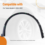 Front Left Fender Arch Molding for Tesla Model X (2016–2021) 103528800L PP