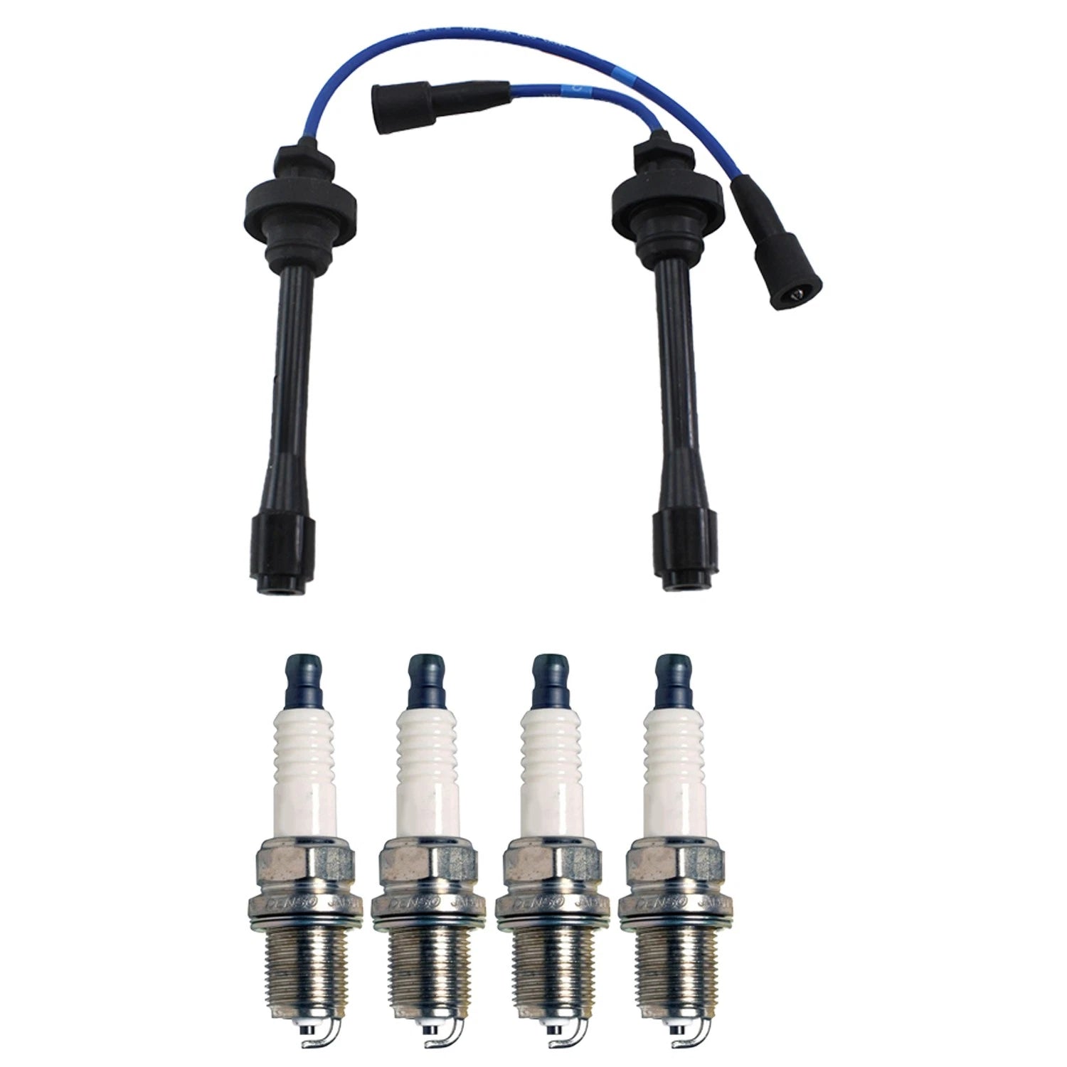NGK Wire Set & Denso Spark Plugs Kit for Outlander Sebring 2.4L L4 (2001–2006)