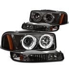 LED Halo Projector Headlights & Bumper Lamps for Sierra 1500 2500 (1999–2006)