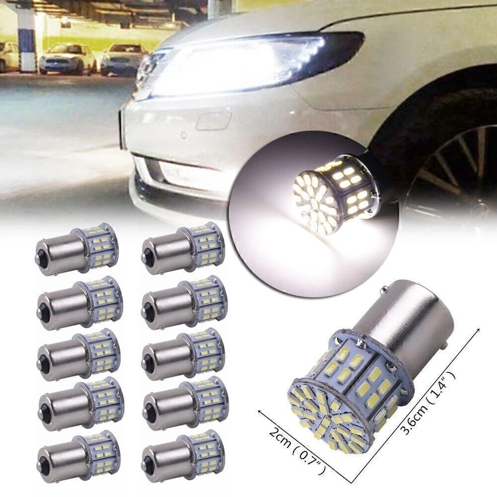 10x 50SMD LED Tail Turn Signal Light for BA15S (1156)