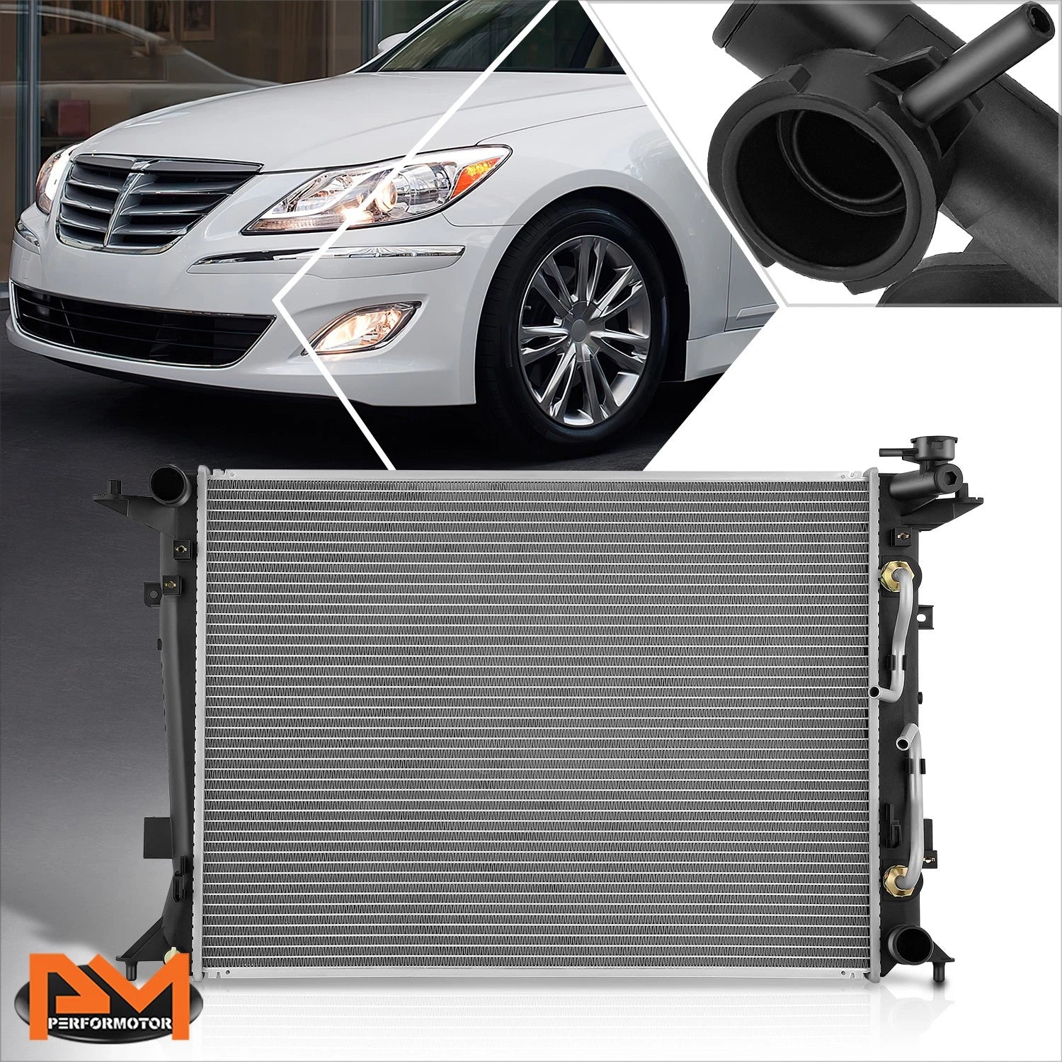 Aluminum Core Cooling Radiator for Genesis Coupe 3.8L (2010–2012) DPI-13151