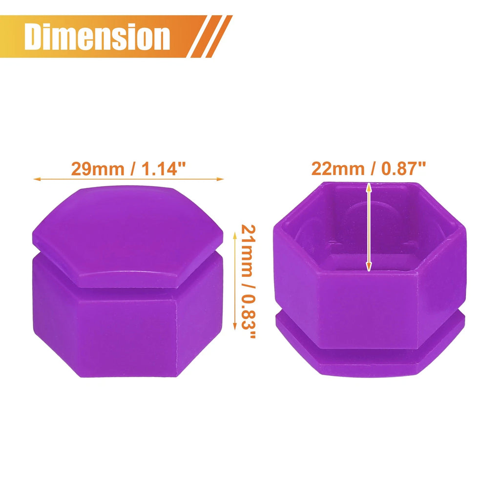 20 Pcs 22mm Wheel Lug Nut Cover for Land Rover Range Rover Sport (2006–2013) Purple