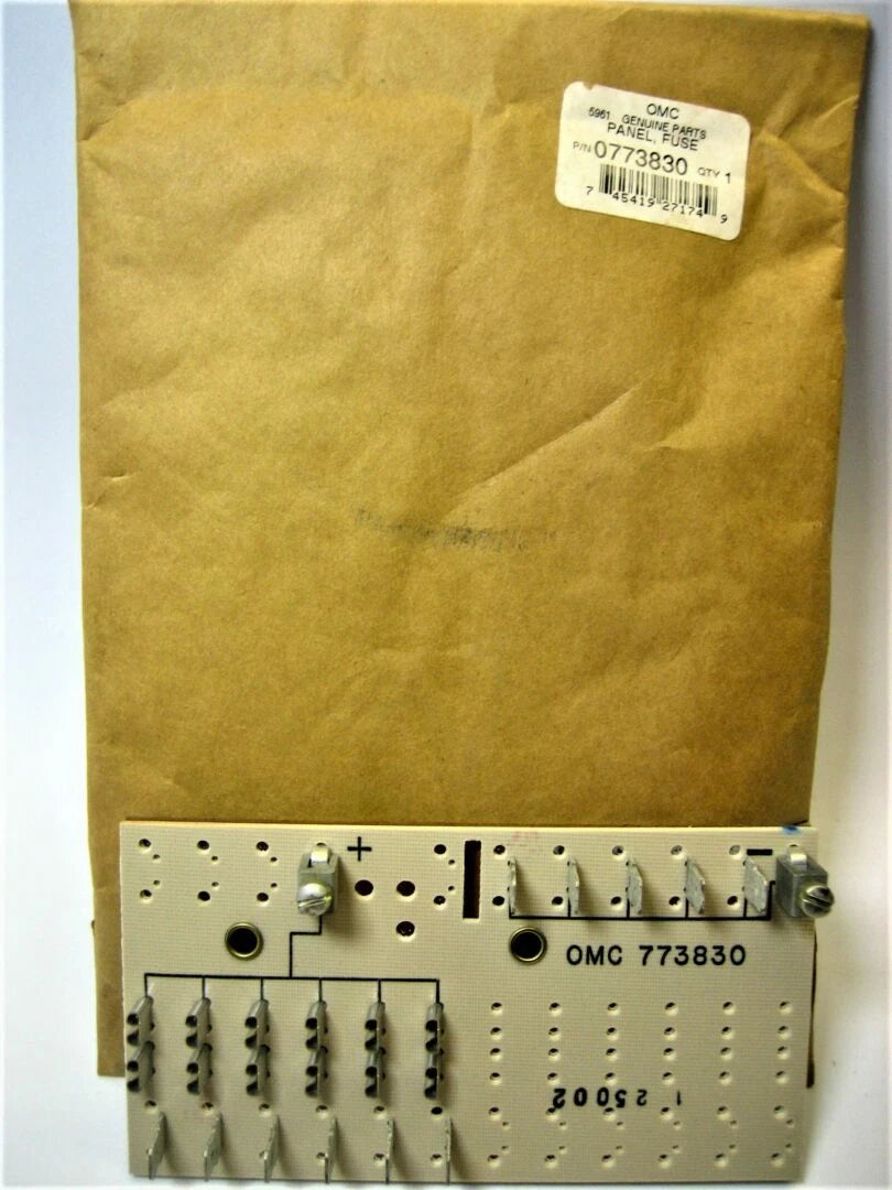 OMC Marine Sterndrive Engine Electrical Fuse Panel 0773830, 0174536
