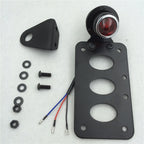 Round Side Mount Tail Light License Plate Bracket for Harley