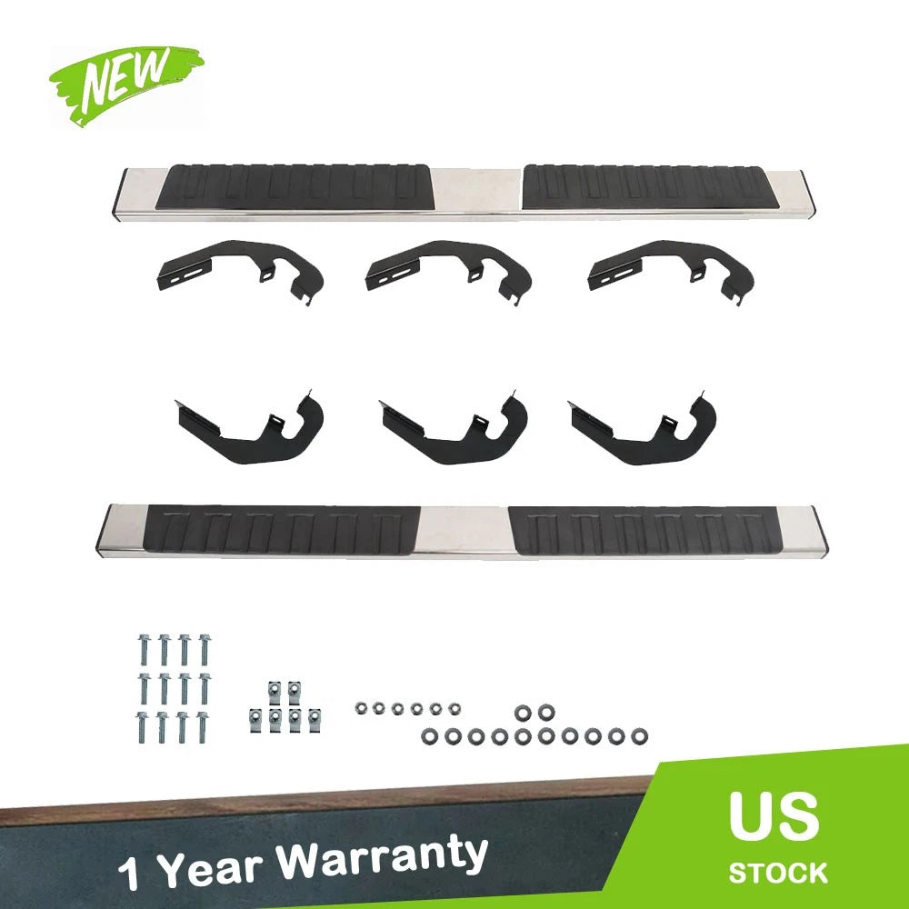 6" Running Boards Side Step for GMC Sierra 1500/Silverado 1500 (2007–2018)