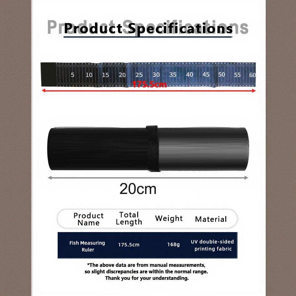 60in Portable UV Printed Waterproof Fish Measuring Tape for Saltwater