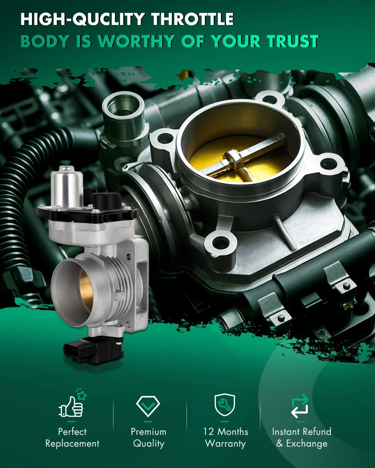 Throttle Body for Ford Explorer 4.0L (2004–2010), E-150 E-250 5.4L (2005–2014)