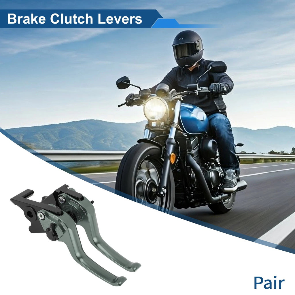 Adjustable Short Brake Clutch Lever for Honda Monkey 125 (2019–2024) Titanium Tone