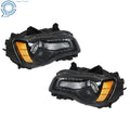 Headlight Assembly for Chrysler 300 (2011–2014) Halogen Black Clear RH+LH