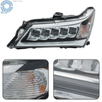 Left Headlight for Acura MDX (2014-2016) LED Chrome
