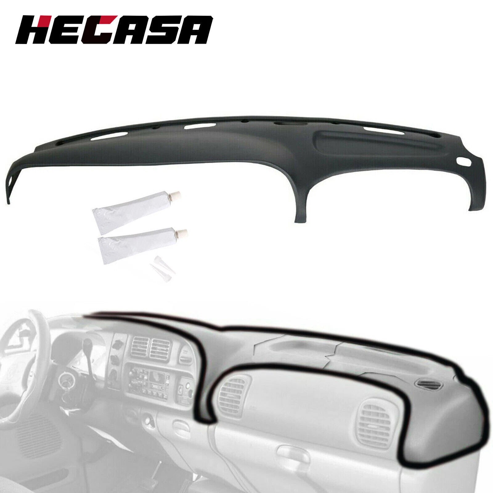 Dash Cover for Dodge Ram 1500 2500 3500 (1998–2002) Dark Grey