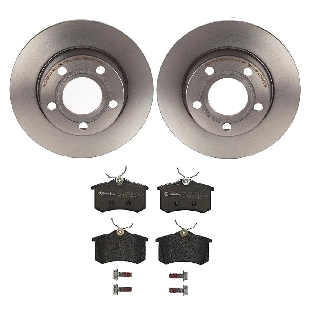 Brembo Rear Brake Kit with Low Met Pads & Disc Rotors for Audi A6 Quattro (2002–2004)