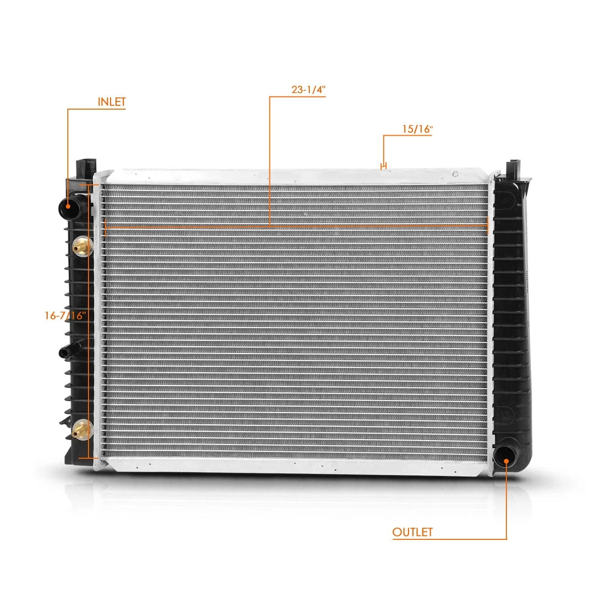 Aluminum Radiator DPI-1577 for Volvo 740 (1987–1992) 940 (1992–1995) 2.3L